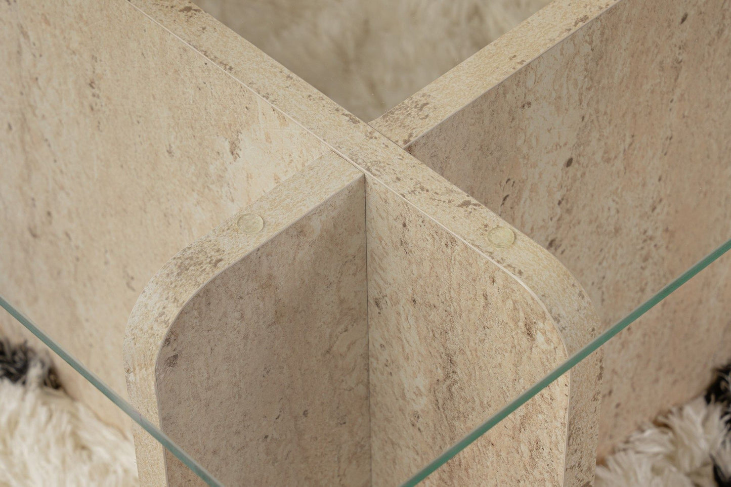 Τραπεζάκι Σαλονιού Travertine 105 x 65 x 30 εκ GR353NRD1110