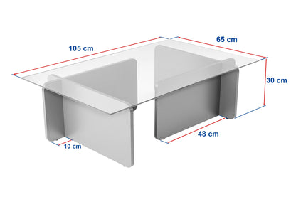 Τραπεζάκι Σαλονιού Γκρι 105 x 65 x 30 εκ GR353NRD1114