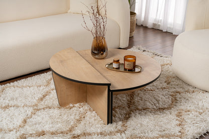 Τραπεζάκι Σαλονιού Δρυς Honey - Μαύρο 90 x 60 x 30 εκ GR353NRD1119