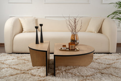 Τραπεζάκι Σαλονιού Δρυς Honey - Μαύρο 90 x 60 x 30 εκ GR353NRD1119