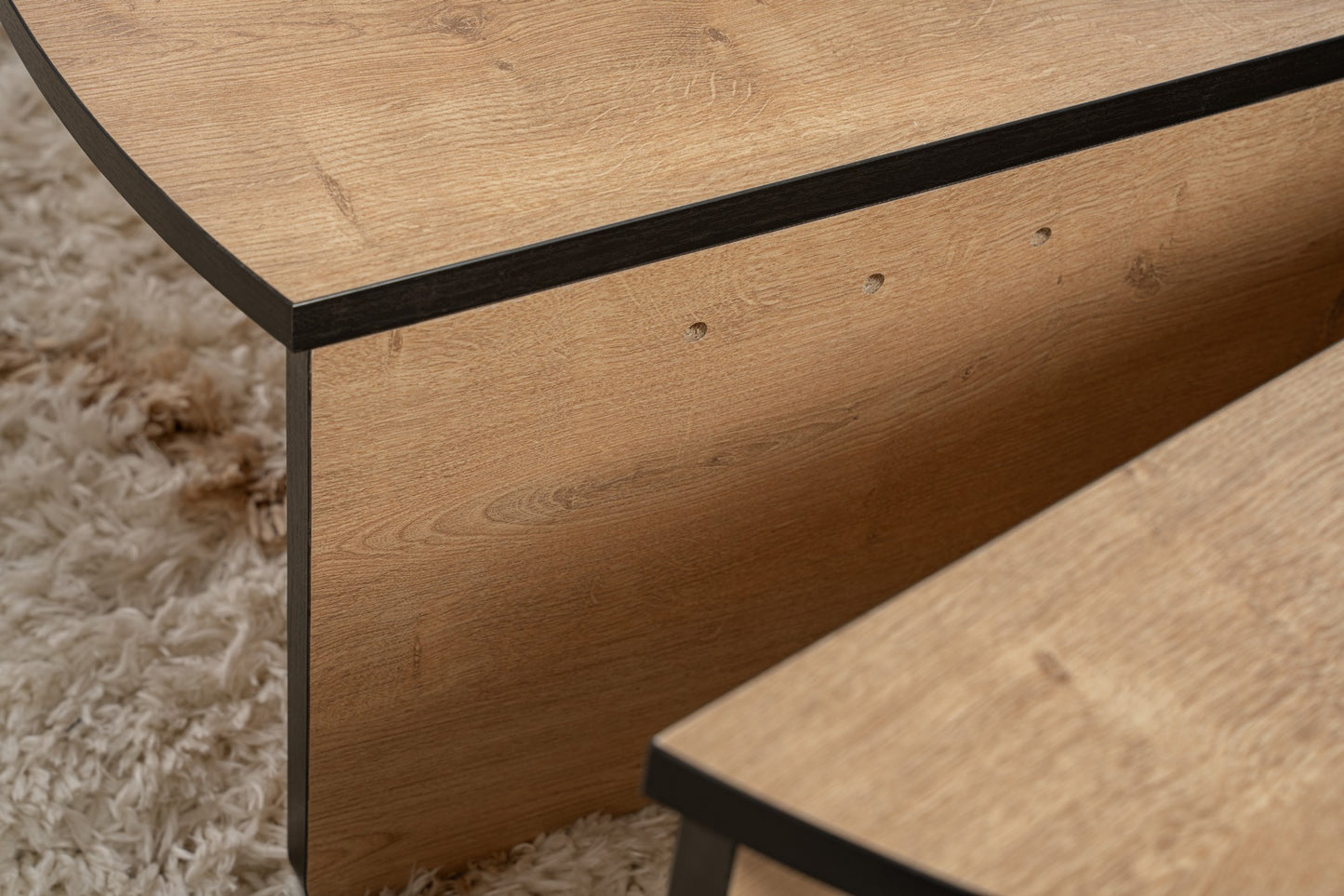 Τραπεζάκι Σαλονιού Δρυς Honey - Μαύρο 90 x 60 x 30 εκ GR353NRD1119