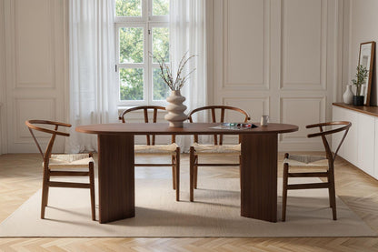 Μεγάλο Τραπέζι Τραπεζαρίας Κουζίνας Τραπεζαρία Φαγητού 180 εκ Καρυδιά 353NRD1122