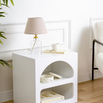 Τραπεζάκι Κομοδίνο Βοηθητικό Κρεβατοκάμαρας 50x50x40 Νησιώτικο Στυλ σε 2 Χρωματισμούς 125GLN1226