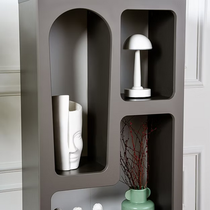 Βιβλιοθήκη Ραφιέρα 150x60x32 εκ Βιτρίνα Νησιώτικο Στυλ σε 2 Χρωματισμούς 125GLN1221