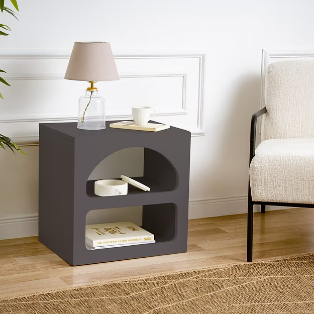 Τραπεζάκι Κομοδίνο Βοηθητικό Κρεβατοκάμαρας 50x50x40 Νησιώτικο Στυλ σε 2 Χρωματισμούς 125GLN1226