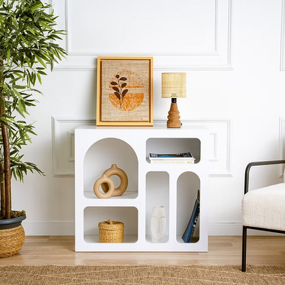 Κονσόλα Εισόδου Υπνοδωματίου 80x74x37 εκ Μπουφές Ραφιέρα Νησιώτικο Στυλ σε 2 Χρωματισμούς 125GLN1224