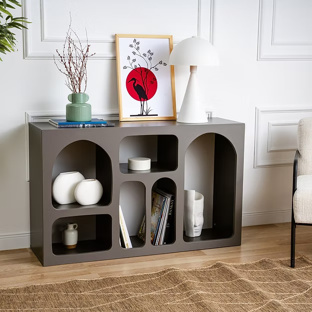 Κονσόλα Εισόδου Υπνοδωματίου 120x74x37 εκ Μπουφές Ραφιέρα Νησιώτικο Στυλ σε 2 Χρωματισμούς 125GLN1220