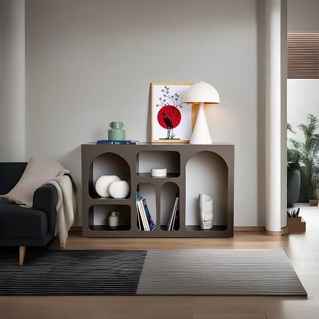 Κονσόλα Εισόδου Υπνοδωματίου 120x74x37 εκ Μπουφές Ραφιέρα Νησιώτικο Στυλ σε 2 Χρωματισμούς 125GLN1220