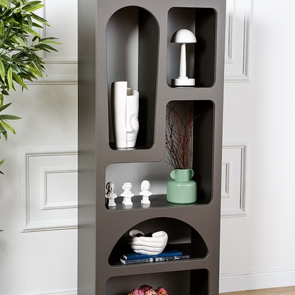 Βιβλιοθήκη Ραφιέρα 150x60x32 εκ Βιτρίνα Νησιώτικο Στυλ σε 2 Χρωματισμούς 125GLN1221