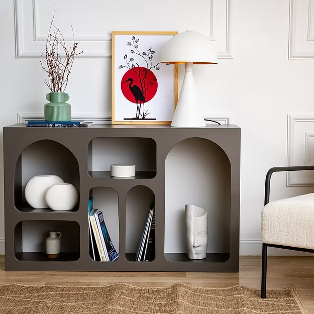 Κονσόλα Εισόδου Υπνοδωματίου 120x74x37 εκ Μπουφές Ραφιέρα Νησιώτικο Στυλ σε 2 Χρωματισμούς 125GLN1220