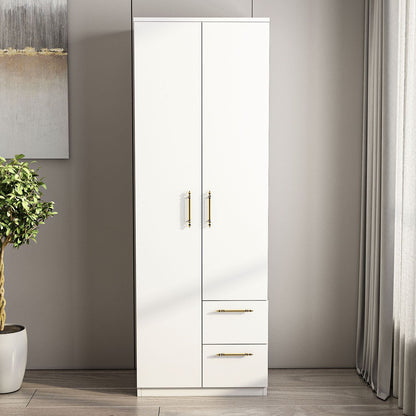 Ντουλάπα 60x171.8x45 εκ Λευκό 382NRC1162