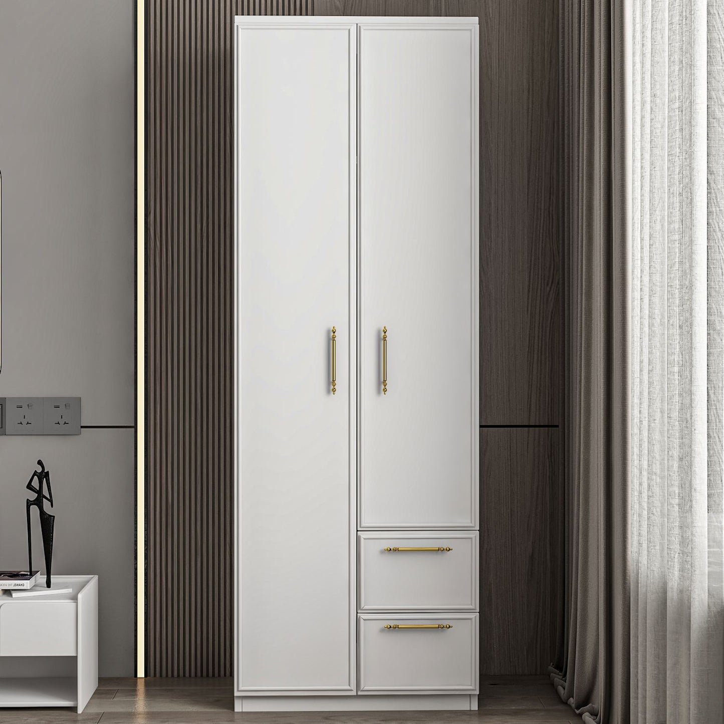 Ντουλάπα 60x171.8x45 εκ Λευκό 382NRC1164