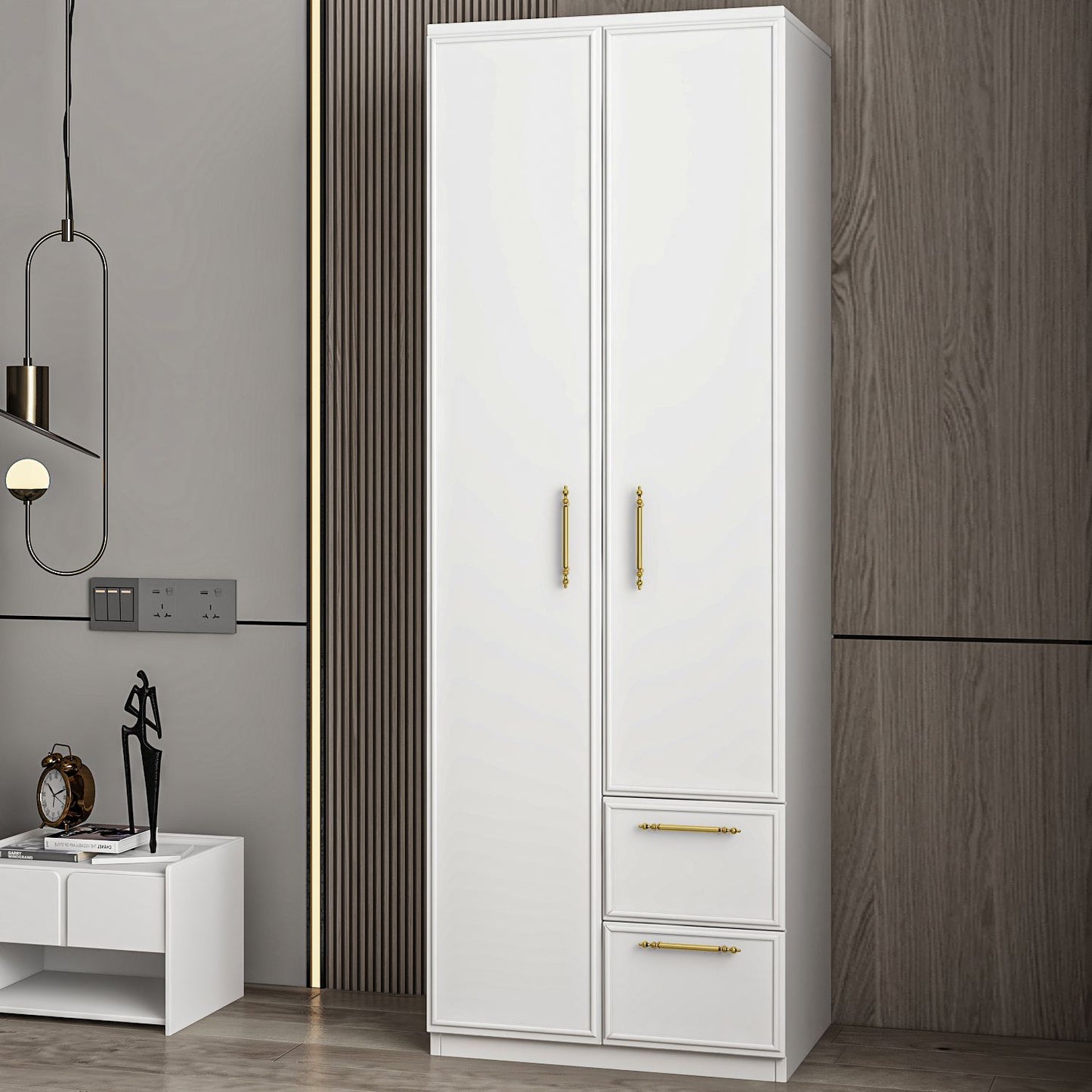 Ντουλάπα 60x171.8x45 εκ Λευκό 382NRC1164