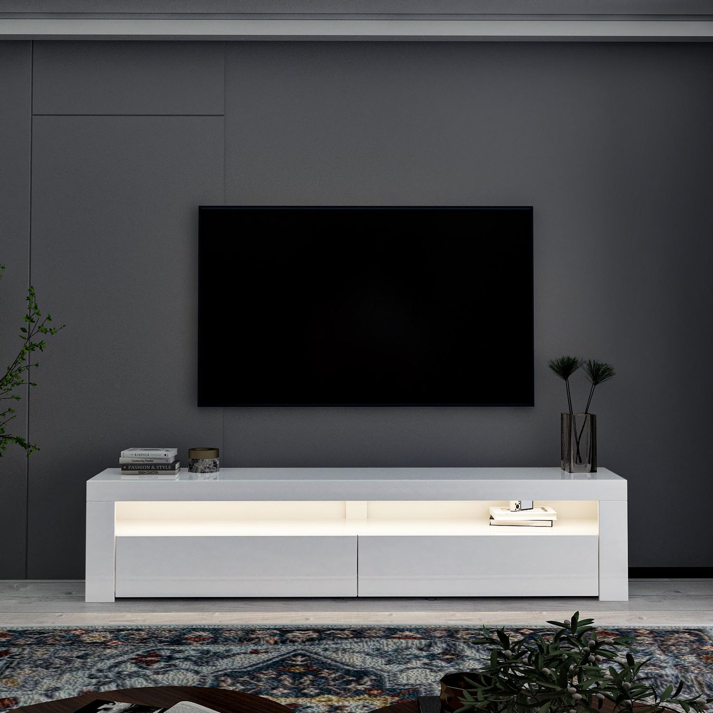 Έπιπλο Τηλεόρασης TV Βάση Σύνθεση Λευκό | 382NRC1169