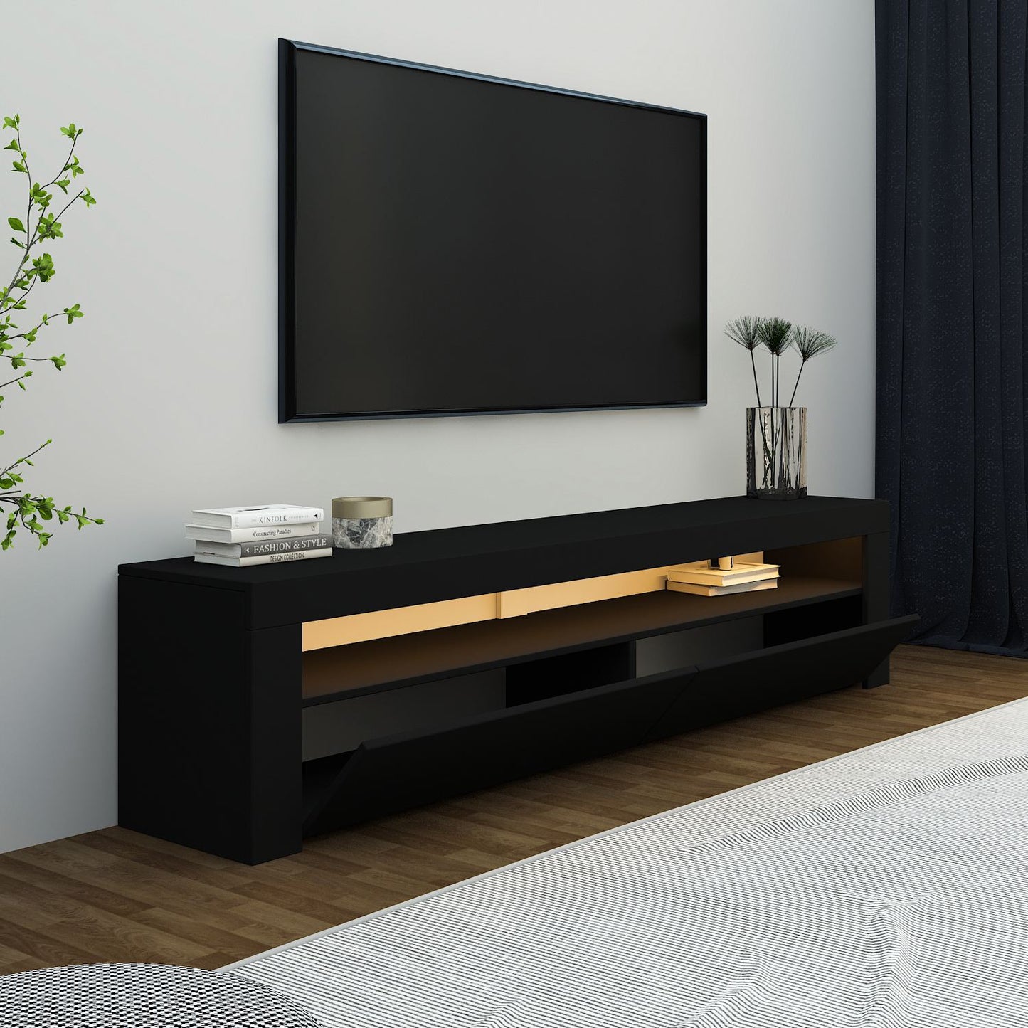 Έπιπλο Τηλεόρασης TV Βάση Σύνθεση Μαύρο | 382NRC1170