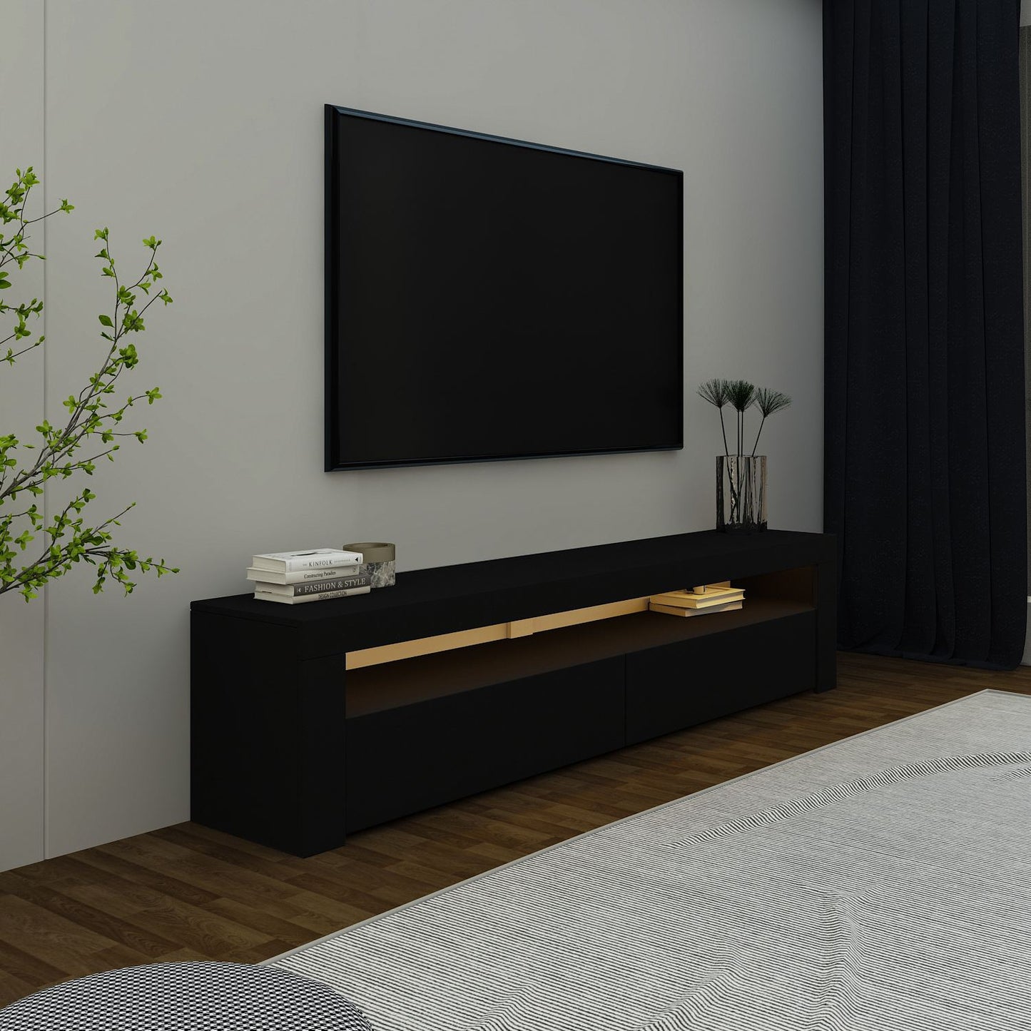 Έπιπλο Τηλεόρασης TV Βάση Σύνθεση Μαύρο | 382NRC1170