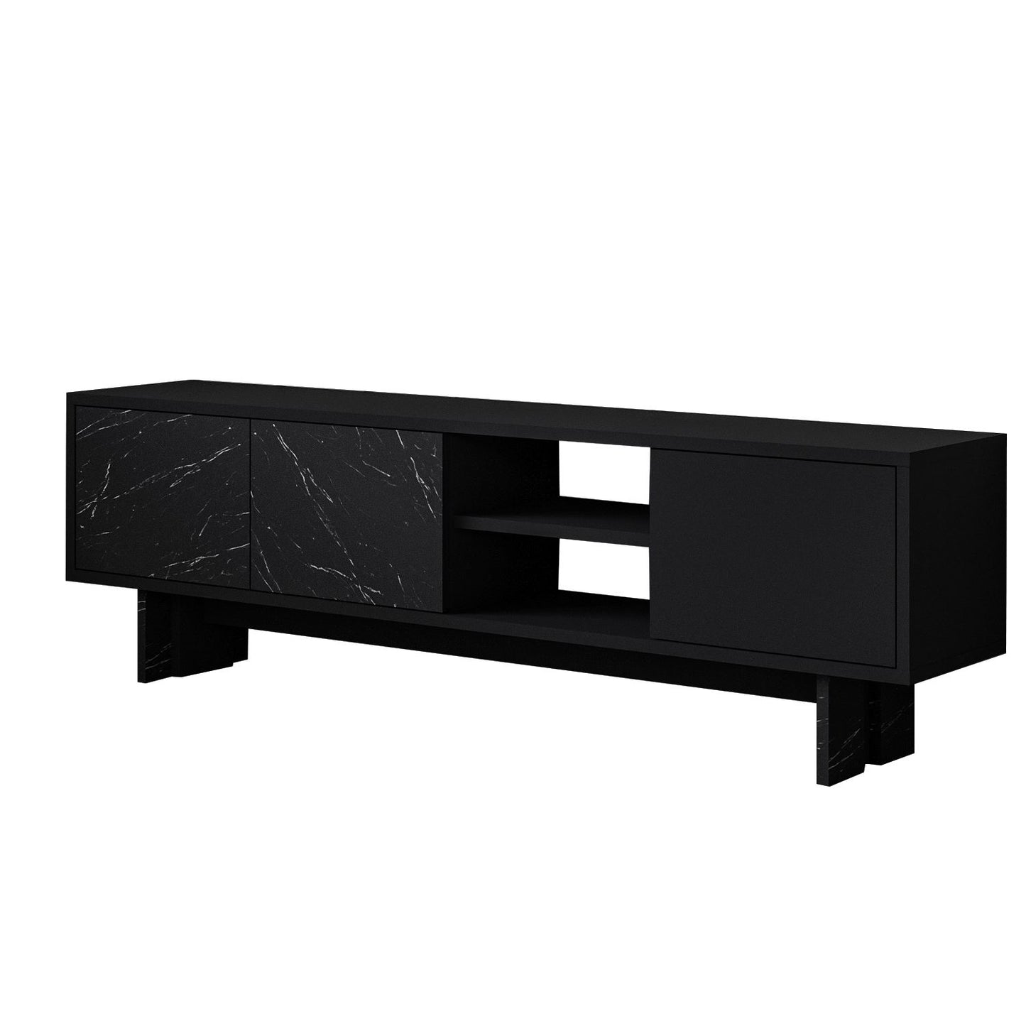 Έπιπλο Τηλεόρασης TV Βάση Σύνθεση Μαύρο Marble | 382NRC1176
