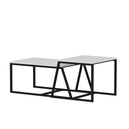 Τραπεζάκι Σαλονιού Λευκό 75 x 50 x 38 εκ GR382NRC1204