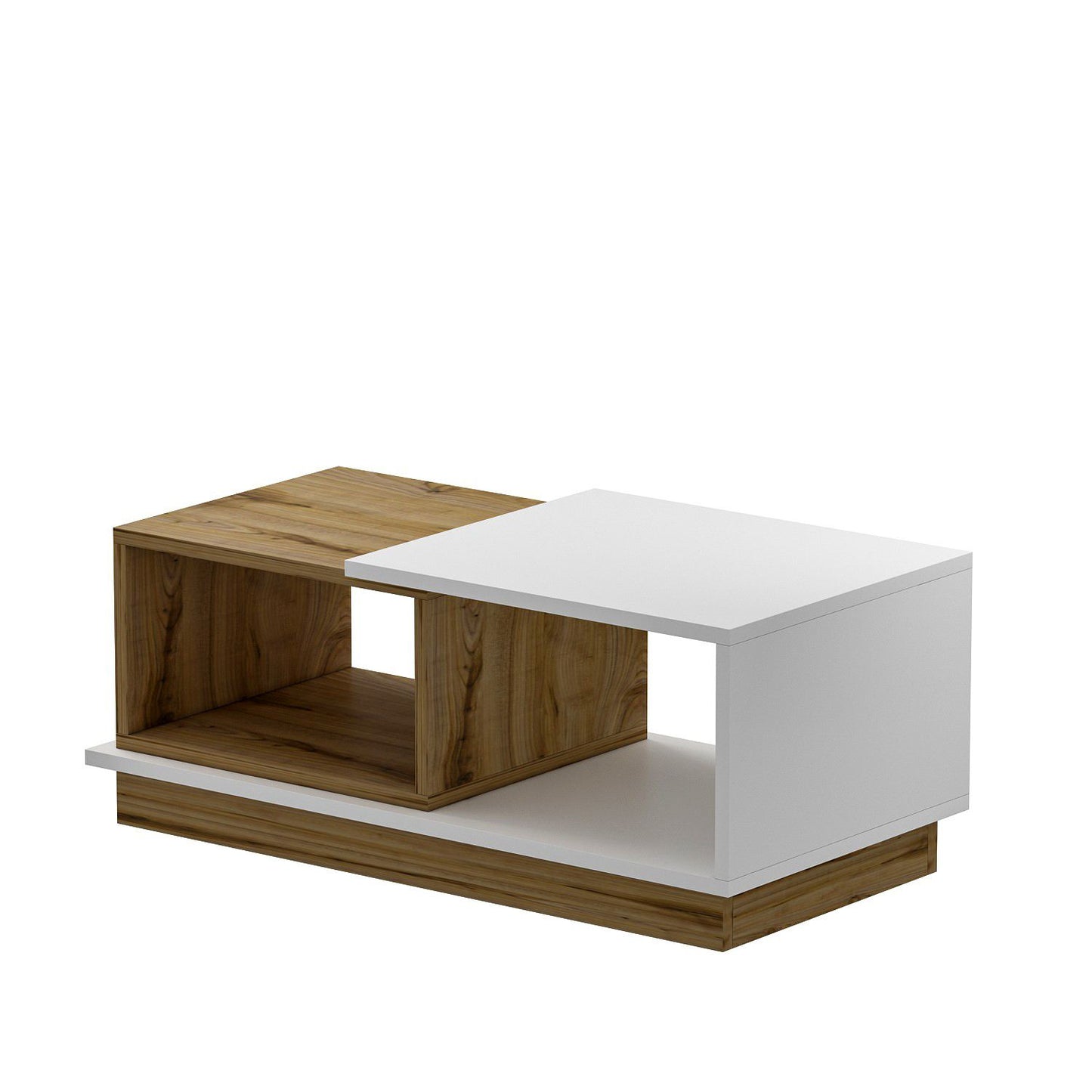 Τραπεζάκι Σαλονιού Λευκό - Δρυς 90 x 45 x 36 εκ GR382NRC1205