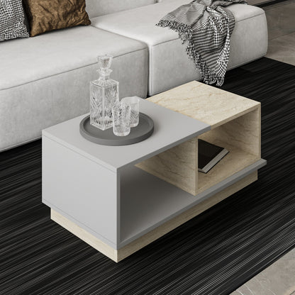 Τραπεζάκι Σαλονιού Travertine - Γκρι 90 x 45 x 36 εκ GR382NRC1214