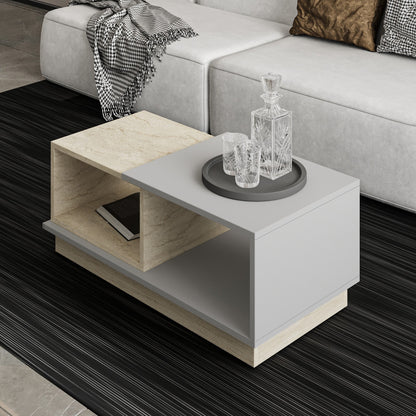 Τραπεζάκι Σαλονιού Travertine - Γκρι 90 x 45 x 36 εκ GR382NRC1214