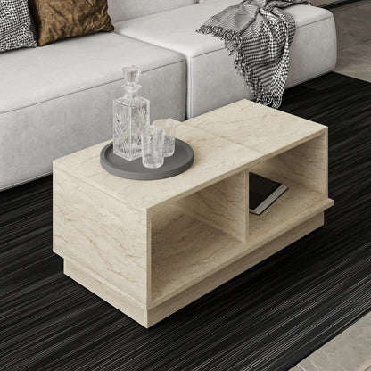 Τραπεζάκι Σαλονιού Travertine 90 x 45 x 36 εκ GR382NRC1215