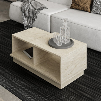 Τραπεζάκι Σαλονιού Travertine 90 x 45 x 36 εκ GR382NRC1215