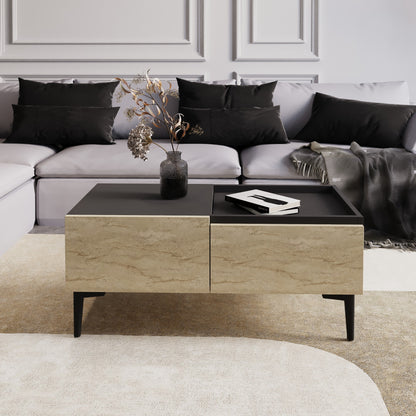 Τραπεζάκι Σαλονιού Travertine - Ανθρακί 91,8 x 45 x 38,6 εκ GR382NRC1216