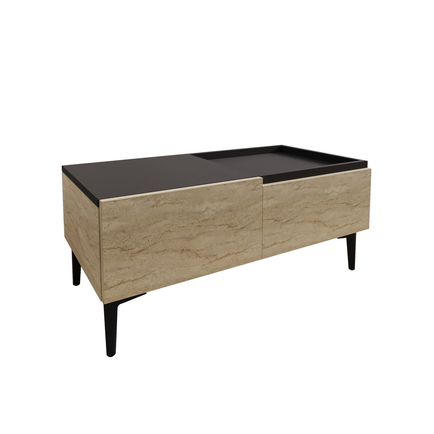 Τραπεζάκι Σαλονιού Travertine - Ανθρακί 91,8 x 45 x 38,6 εκ GR382NRC1216