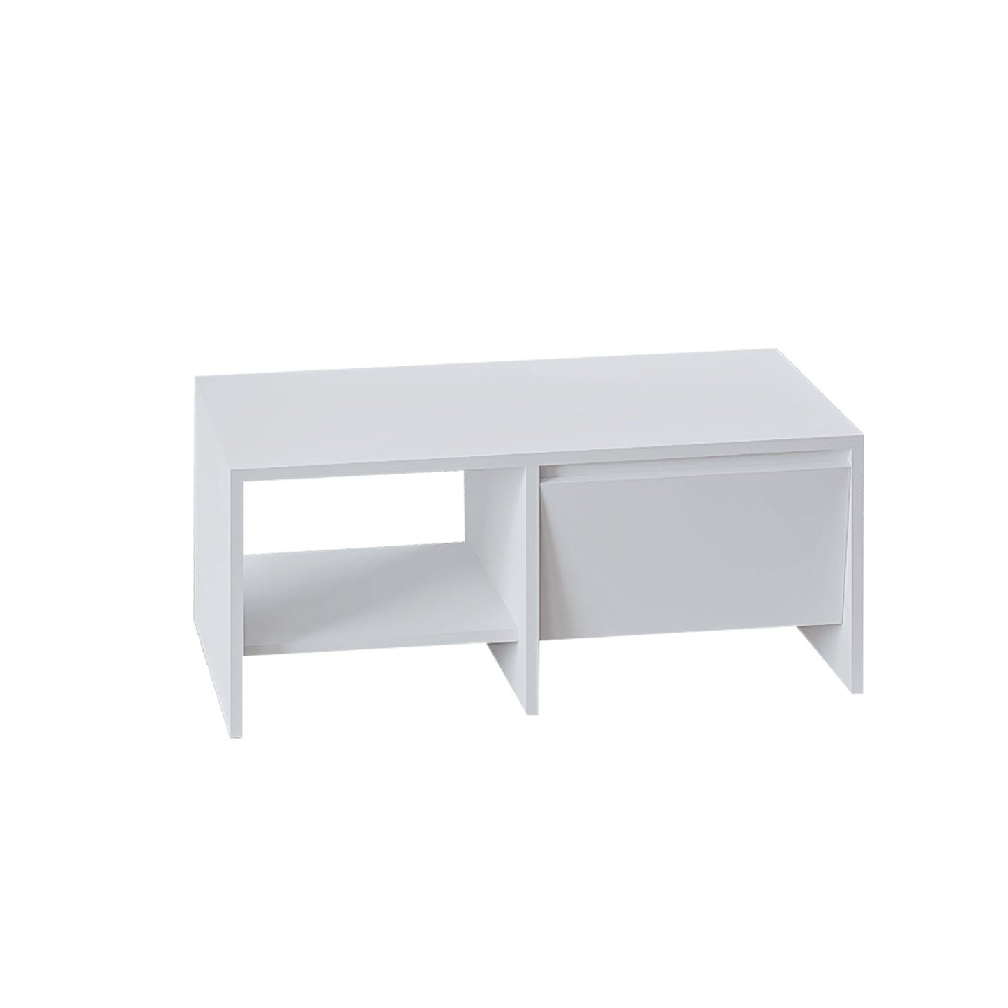 Τραπεζάκι Σαλονιού Λευκό 90 x 45 x 35 εκ GR382NRC1223