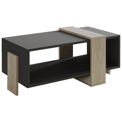 Τραπεζάκι Σαλονιού Travertine - Ανθρακί 90 x 49 x 40 εκ GR382NRC1226
