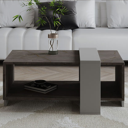 Τραπεζάκι Σαλονιού Gordion Marble - Γκρι 90 x 49 x 40 εκ GR382NRC1229