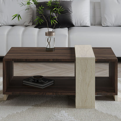 Τραπεζάκι Σαλονιού Travertine - Καρυδί 90 x 49 x 40 εκ GR382NRC1230