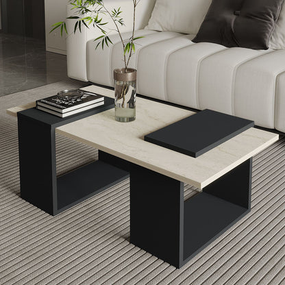 Τραπεζάκι Σαλονιού Travertine - Ανθρακί 90 x 46,6 x 37 εκ GR382NRC1231