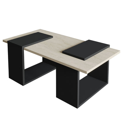 Τραπεζάκι Σαλονιού Travertine - Ανθρακί 90 x 46,6 x 37 εκ GR382NRC1231