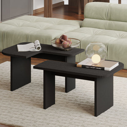 Τραπεζάκι Σαλονιού Set Μαύρο 90 x 45 x 35 εκ GR382NRC1239