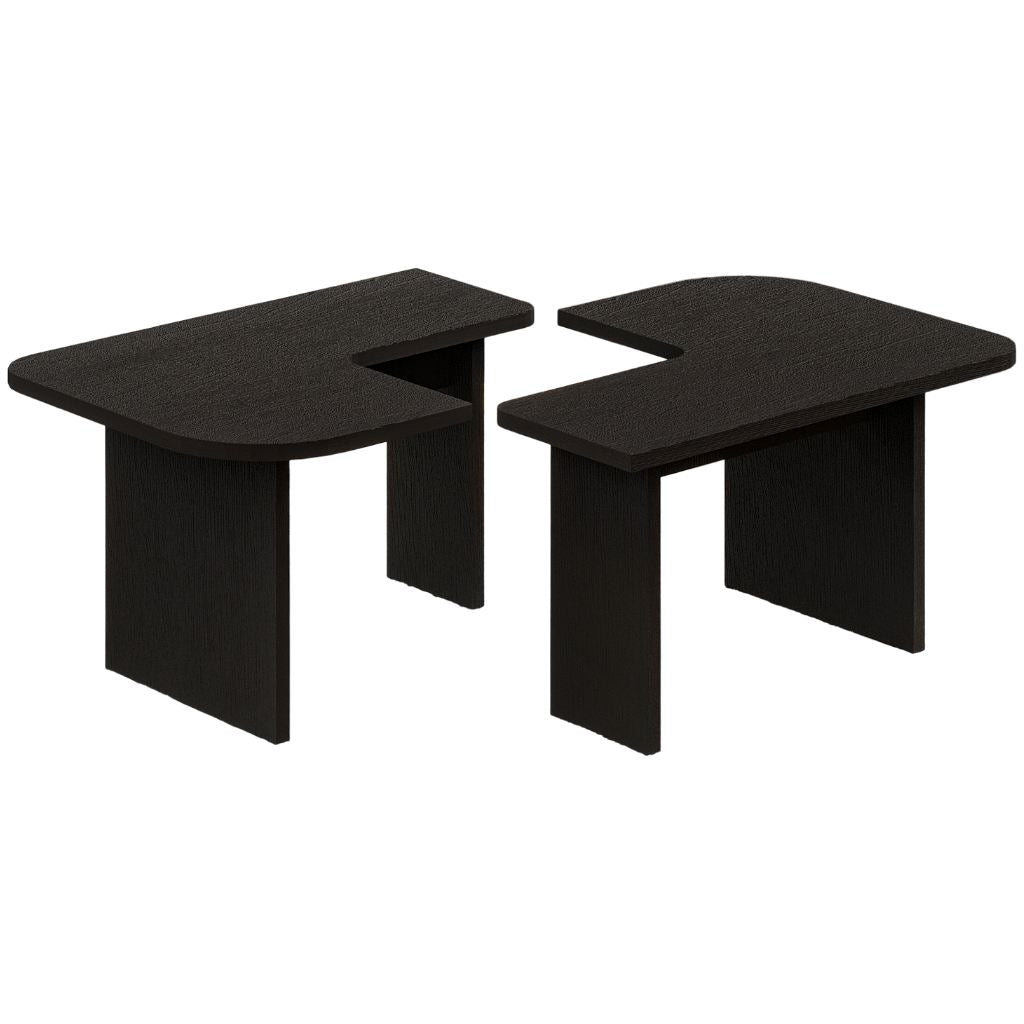 Τραπεζάκι Σαλονιού Set Μαύρο 90 x 45 x 35 εκ GR382NRC1239