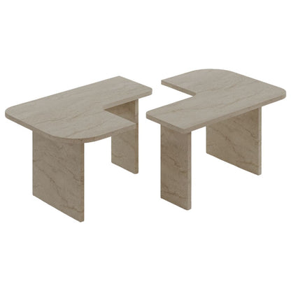 Τραπεζάκι Σαλονιού Set Travertine 90 x 45 x 35 εκ GR382NRC1240