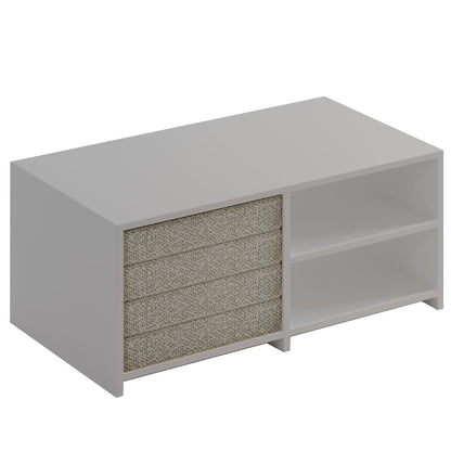 Τραπεζάκι Σαλονιού Set Λευκό 90 x 45 x 44,1 εκ GR382NRC1245