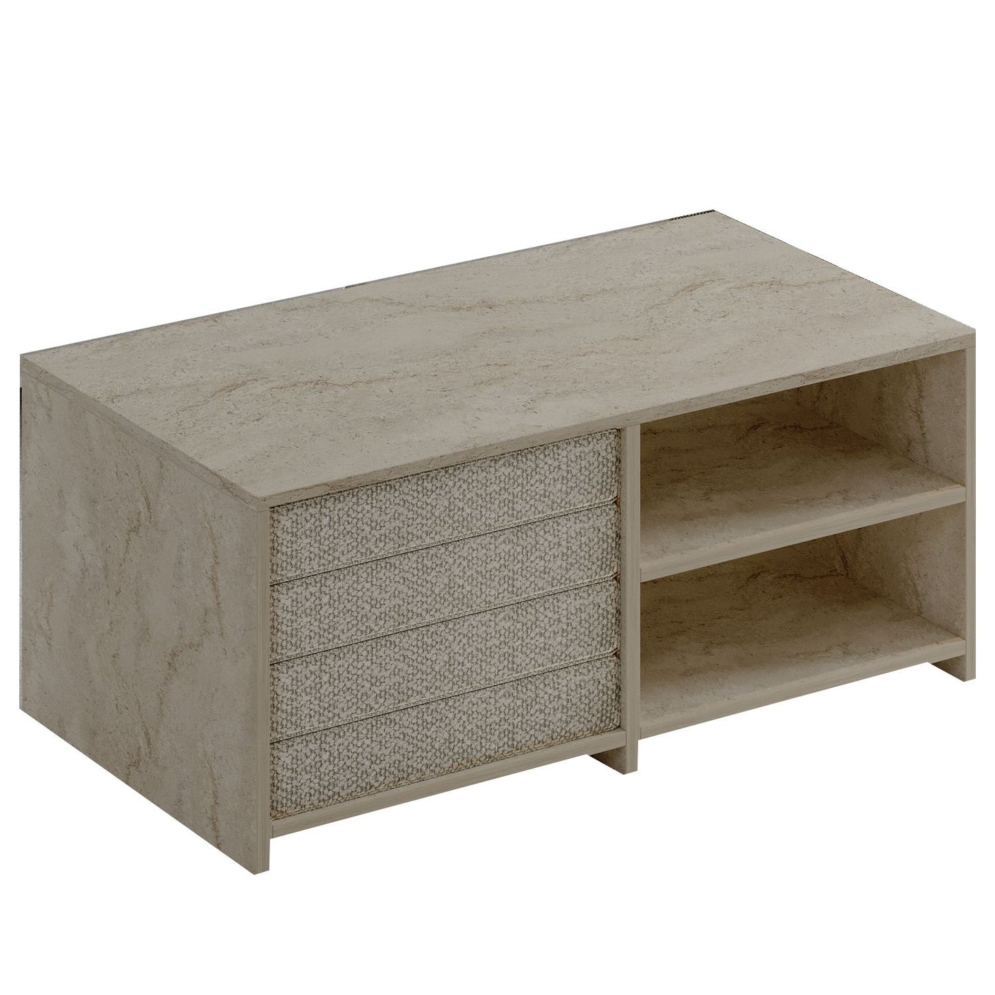 Τραπεζάκι Σαλονιού Set Travertine 90 x 45 x 44,1 εκ GR382NRC1249
