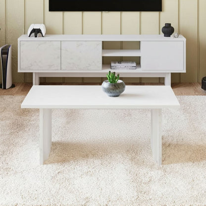 Τραπεζάκι Σαλονιού Λευκό - Marble 90 x 50 x 40 εκ GR382NRC1268