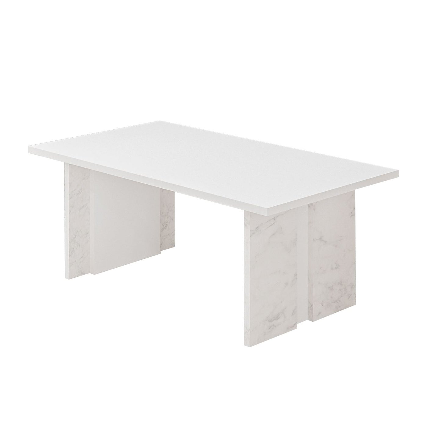 Τραπεζάκι Σαλονιού Λευκό - Marble 90 x 50 x 40 εκ GR382NRC1268