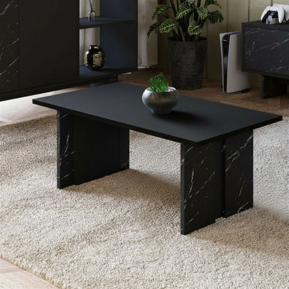 Τραπεζάκι Σαλονιού Μαύρο - Marble 90 x 50 x 40 εκ GR382NRC1269