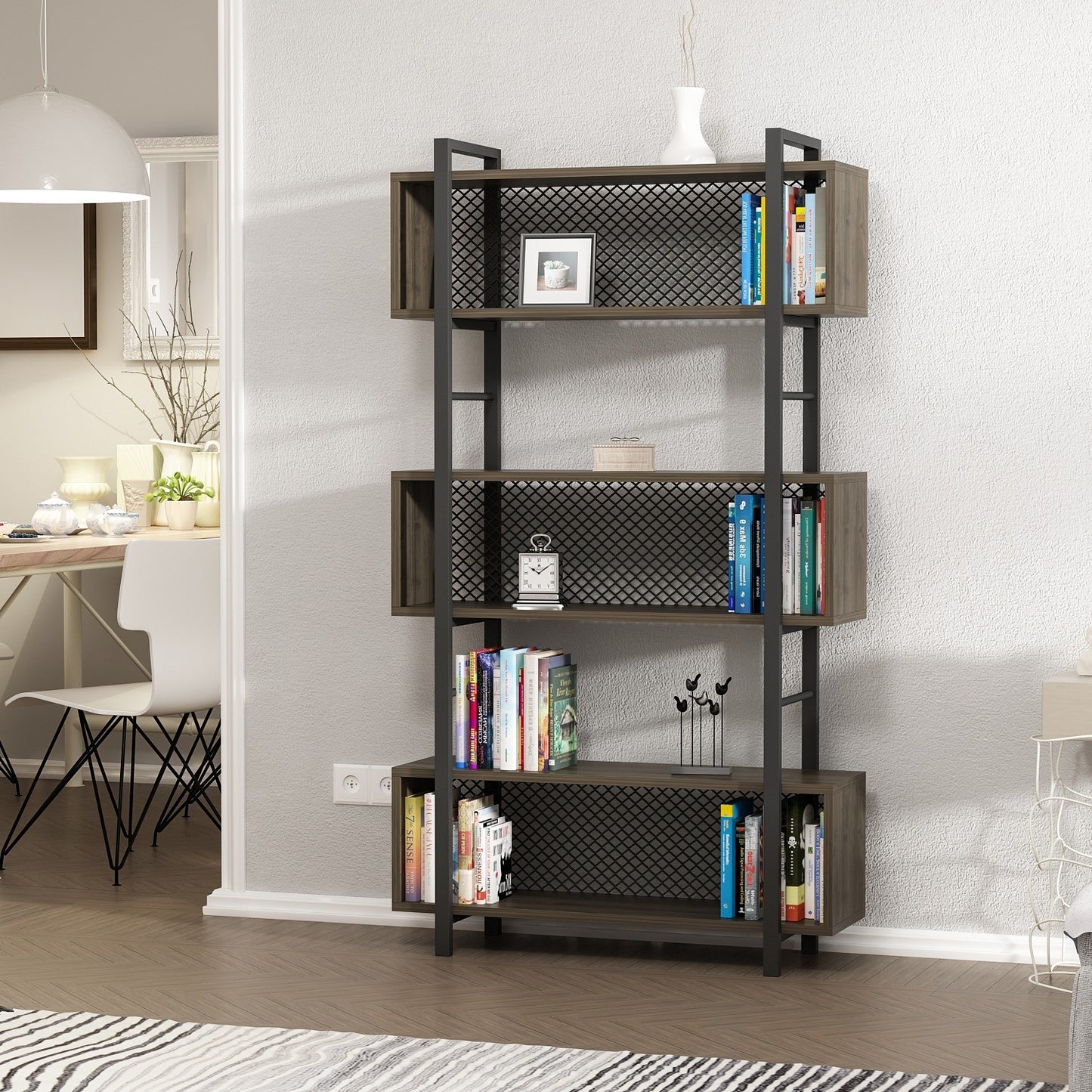 Βιβλιοθήκη 90 × 25 × 160 εκ. Καρυδί GR382NRC1301