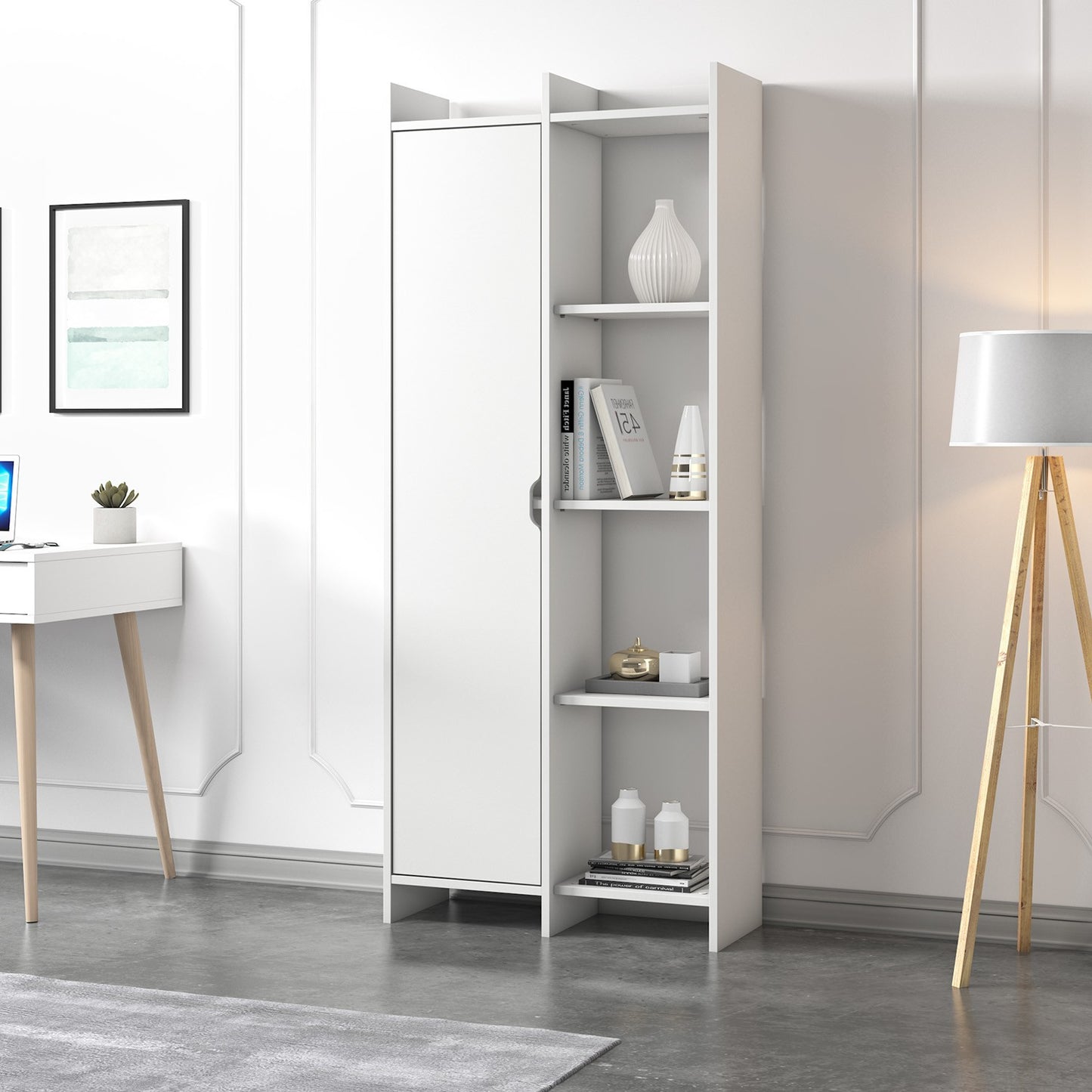 Βιβλιοθήκη 70 × 30 × 180 εκ. Λευκό GR382NRC1308