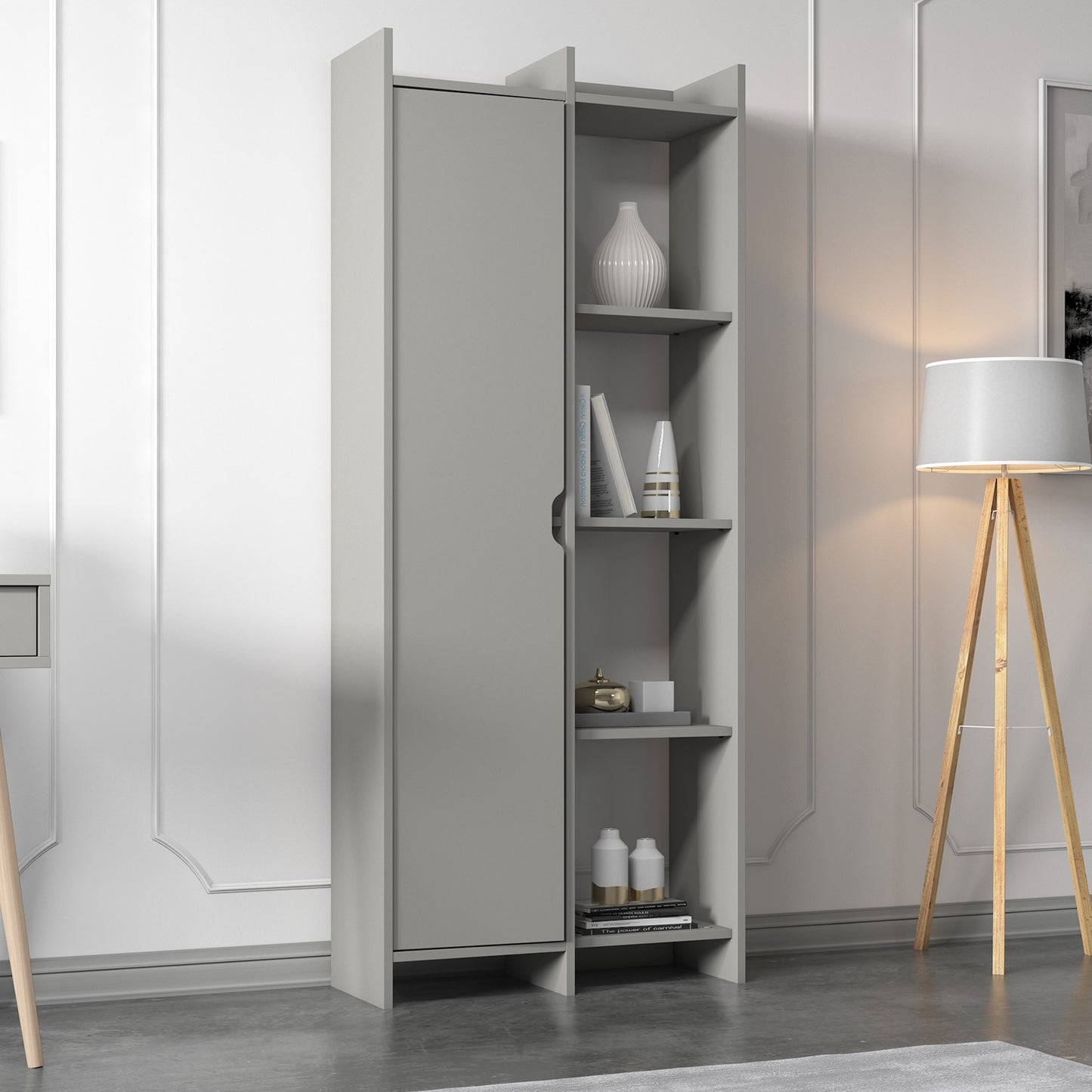 Βιβλιοθήκη 70 × 30 × 180 εκ. Γκρι GR382NRC1310