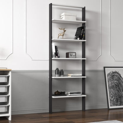 Βιβλιοθήκη 61 × 25 × 180 εκ. Ανθρακί Λευκό GR382NRC1319