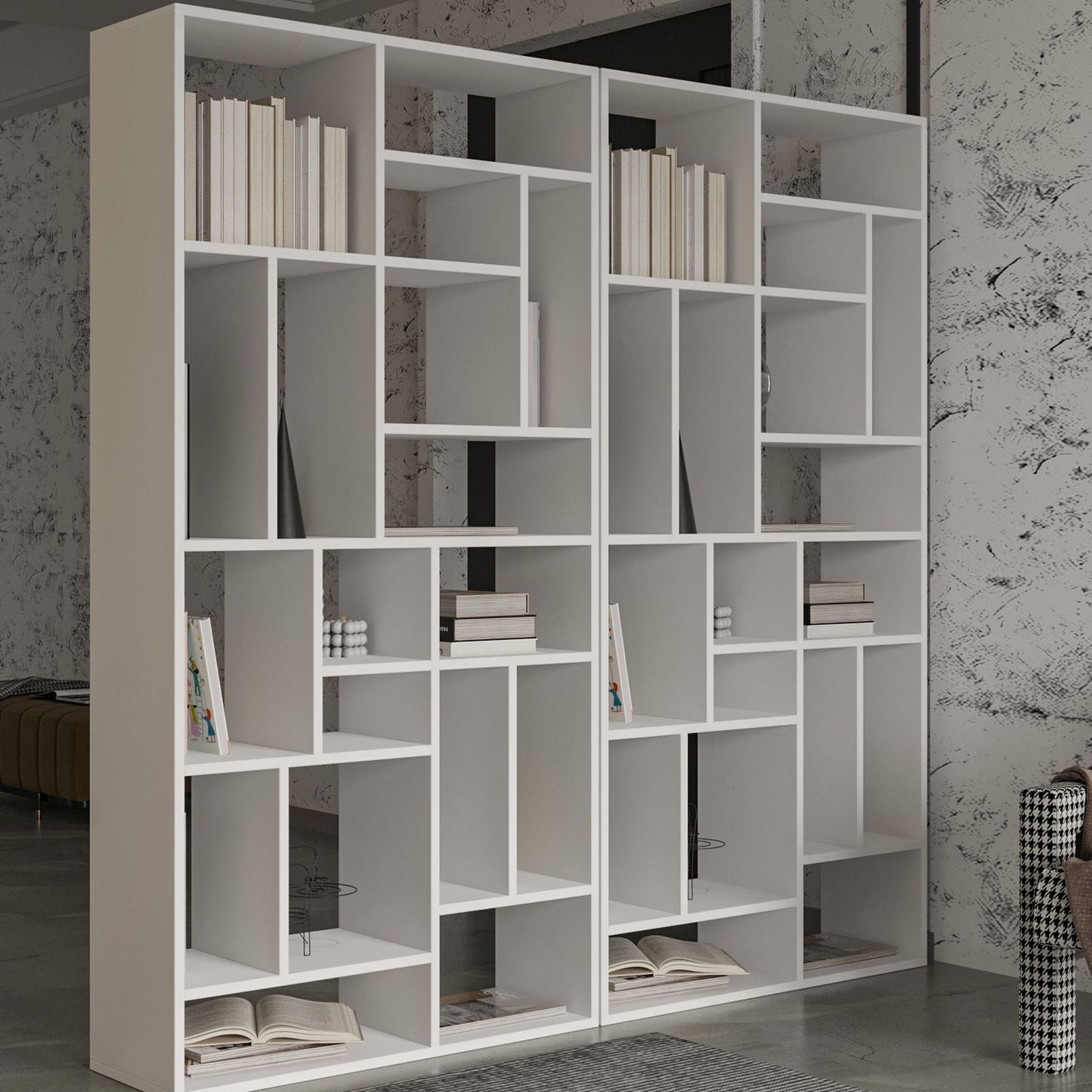 Βιβλιοθήκη 90 × 30 × 180 εκ. Λευκό GR382NRC1322