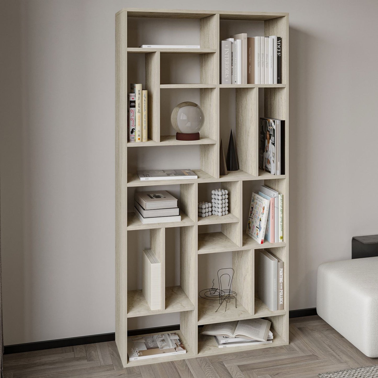 Βιβλιοθήκη 90 × 30 × 180 εκ. Travertine GR382NRC1324
