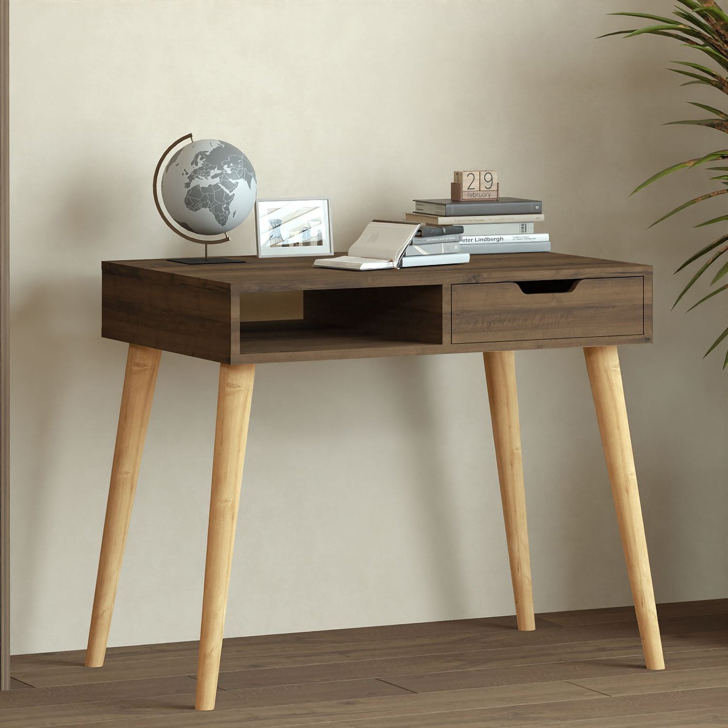 Γραφείο Υπολογιστή και Μελέτης 90x80x60 εκ. Antique Καρυδί Wooden | 382NRC1411